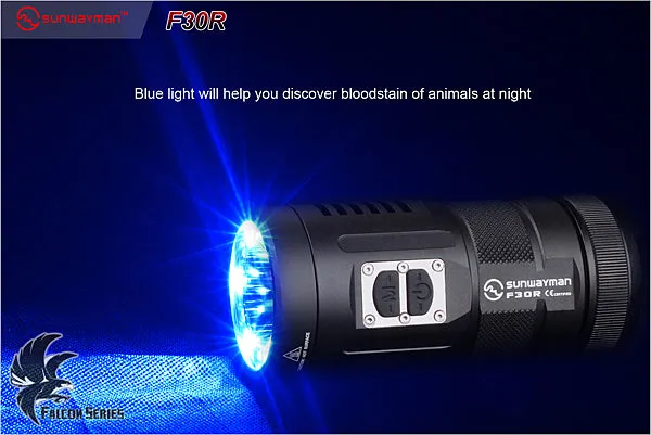 Sunwayman F30R 3 x (R)CR123A XM-L2 880 Lumen Tri-Colored LED Flashlight