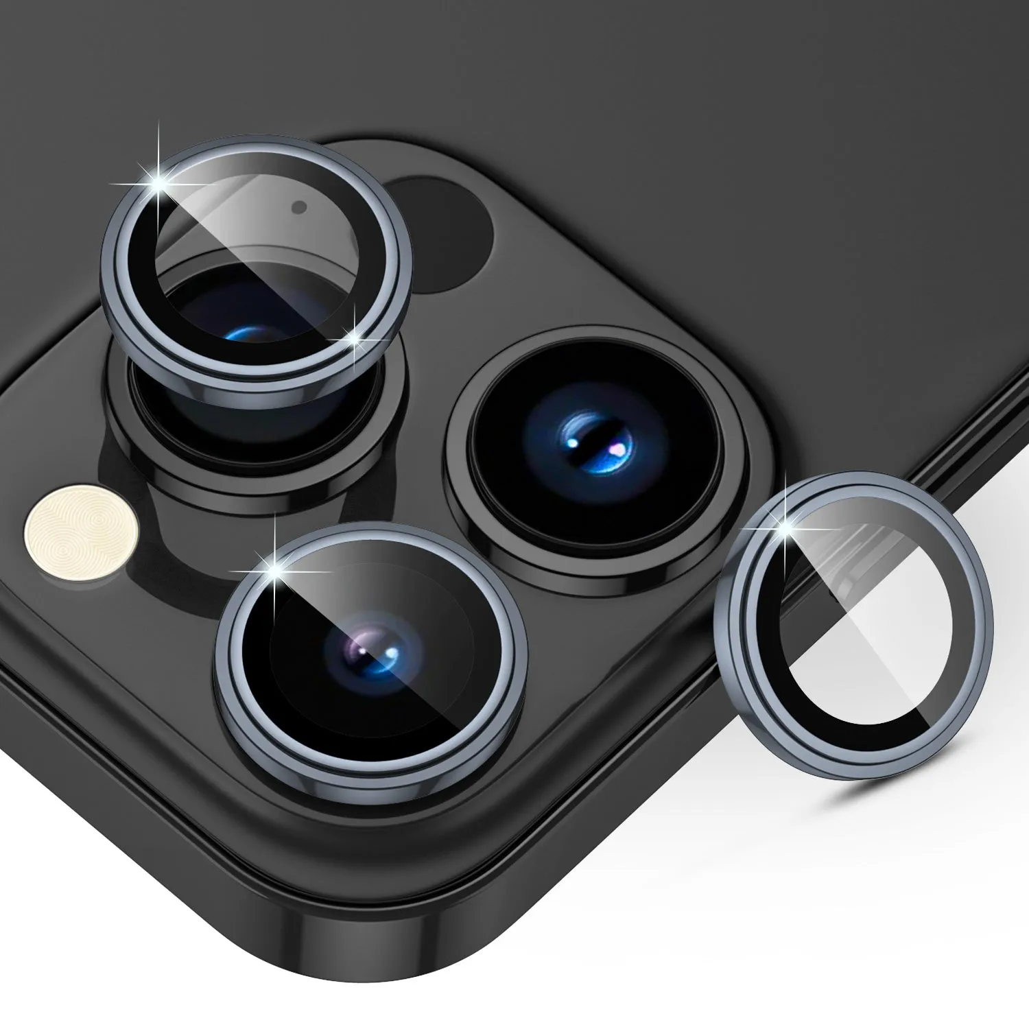 Tough On iPhone 13 Pro Camera Lens Protector Black