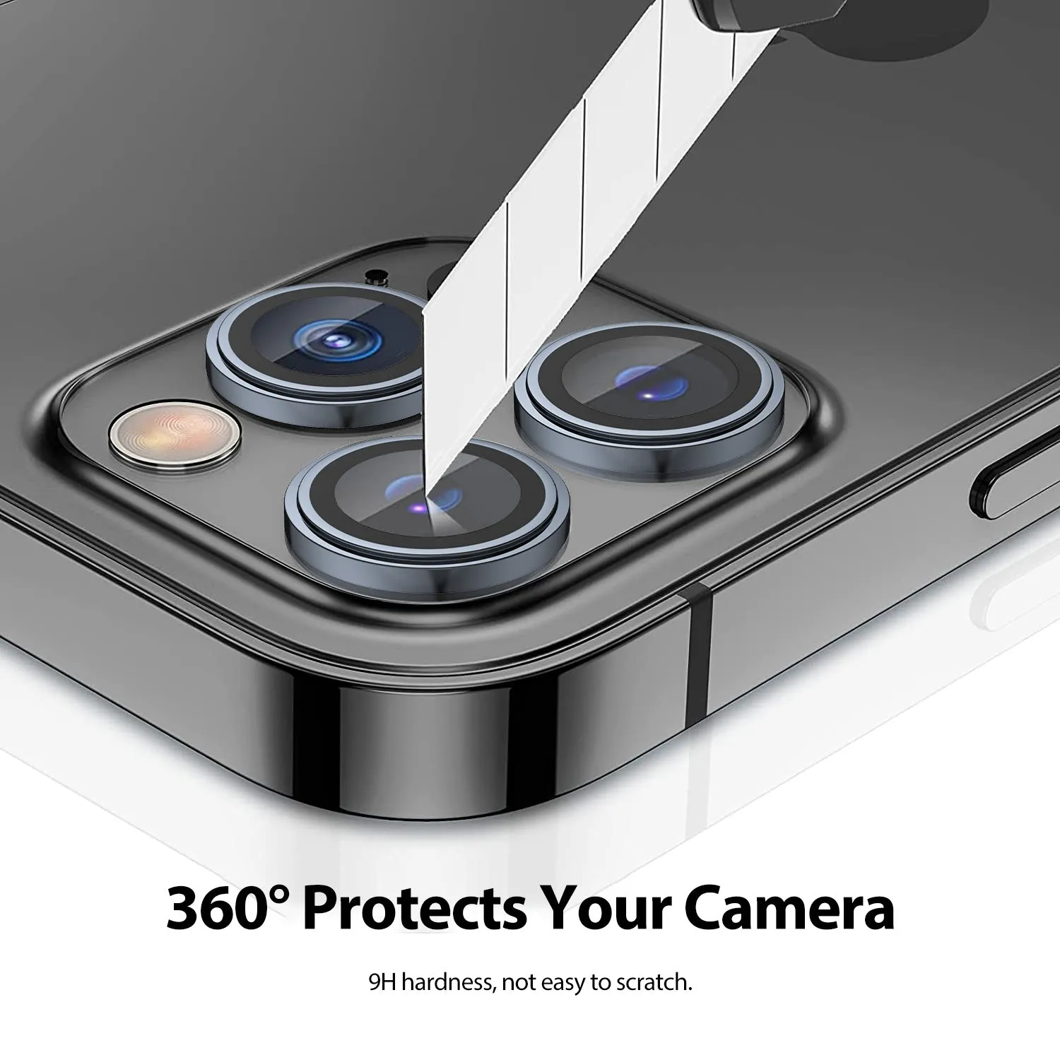 Tough On iPhone 13 Pro Camera Lens Protector Black