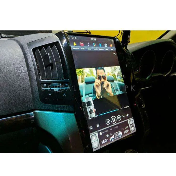 Toyota Land Cruiser ZX Tesla LCD Black 16 Inches High Version- Model 2008-2016 - IPS Display Multimedia System Android