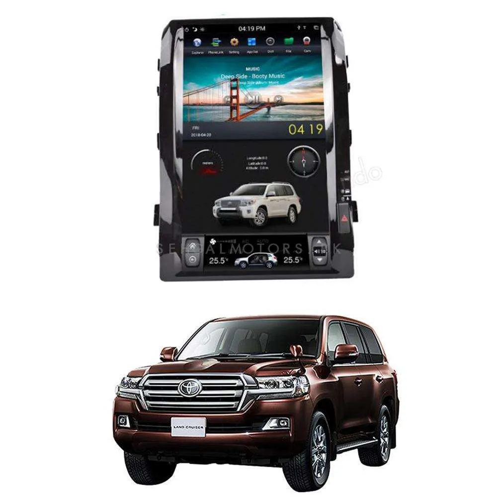 Toyota Land Cruiser ZX Tesla LCD Black 16 Inches High Version- Model 2008-2016 - IPS Display Multimedia System Android