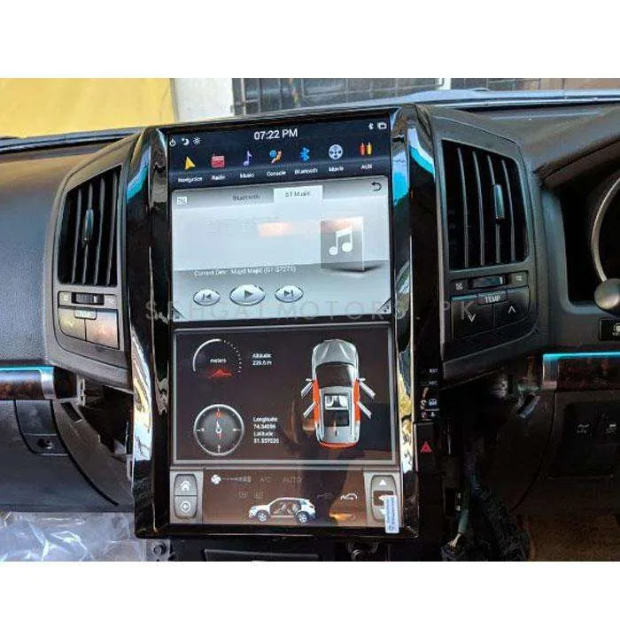 Toyota Land Cruiser ZX Tesla LCD Black 16 Inches High Version- Model 2008-2016 - IPS Display Multimedia System Android