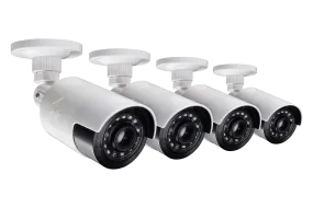 Ultra-Wide Angle 1080p HD Outdoor Security Cameras, 160 Degree Field of view, 90ft Night Vision (4-pack)