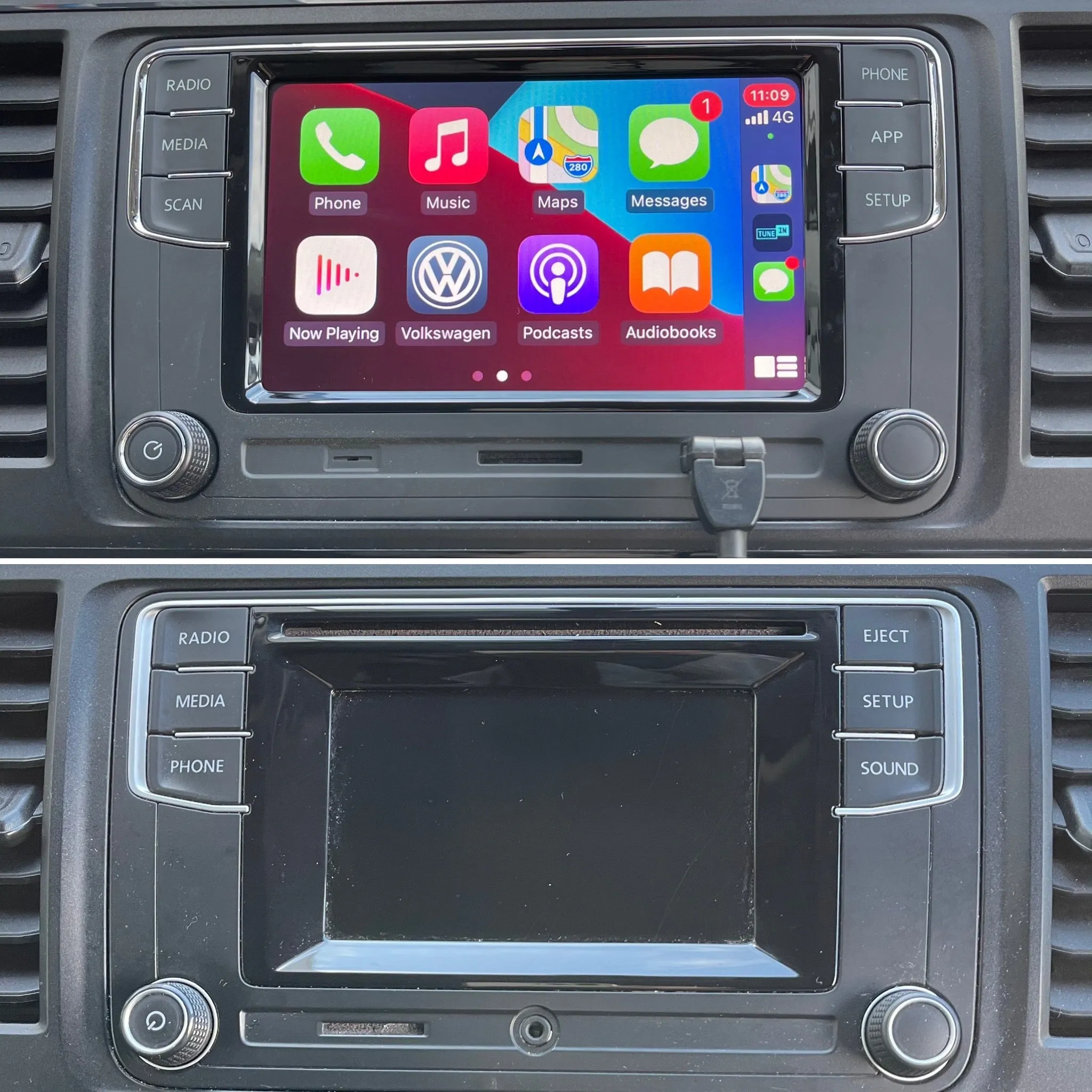 VW T6 RCD360  With Apple Car Play / Android Auto 6.5" Factory Fit Transporter 2015 - 2019