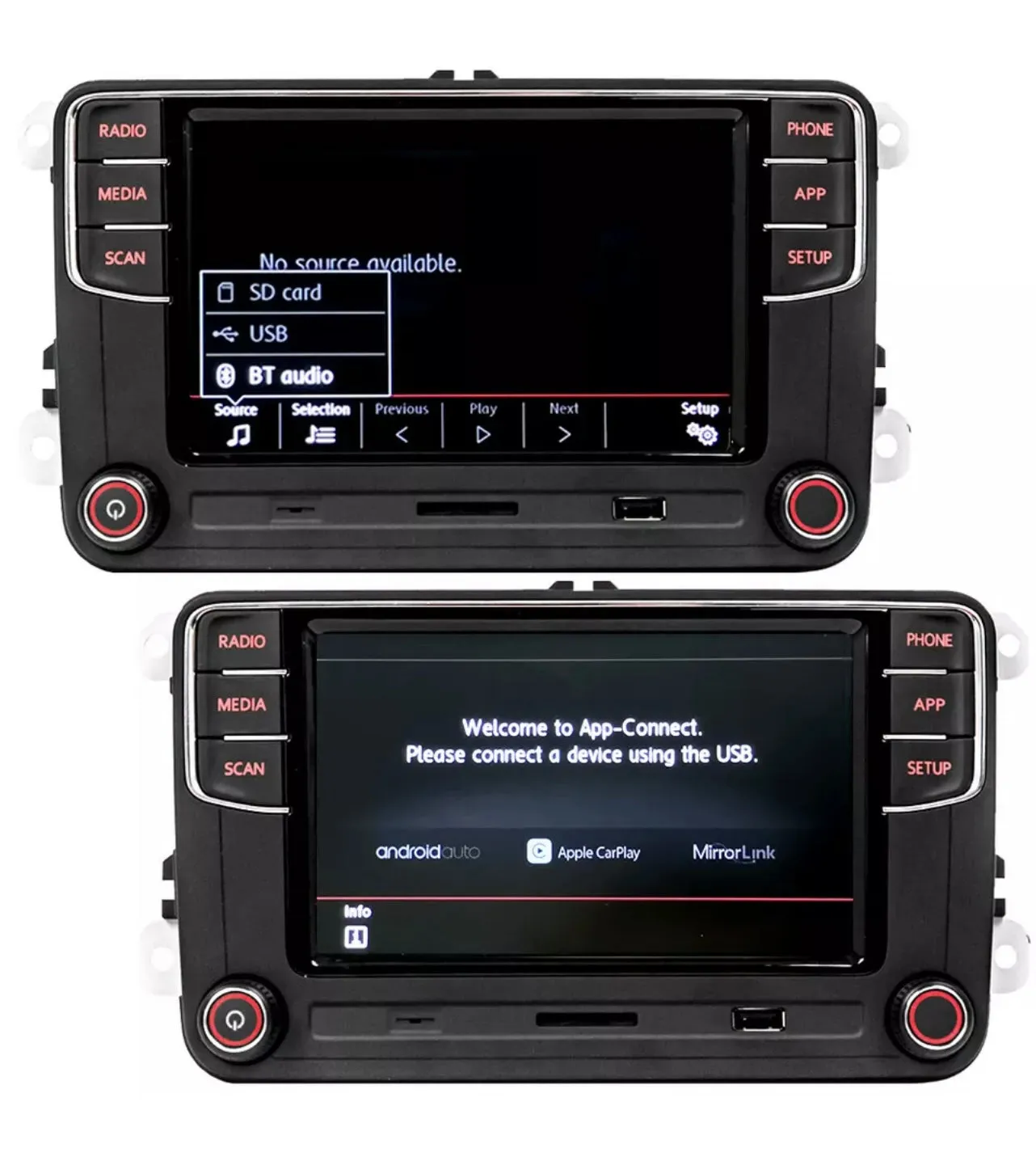 VW T6 RCD360  With Apple Car Play / Android Auto 6.5" Factory Fit Transporter 2015 - 2019