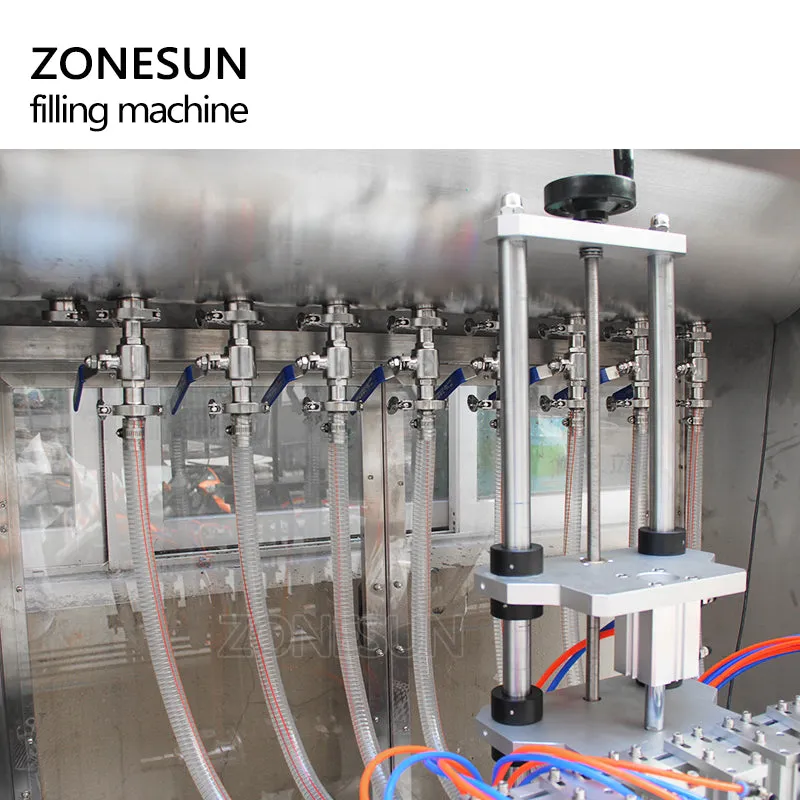 ZONESUN Automatic Pneumatic High Speed Beverage Production Line Cans Drinking Water Milk Oil Filling Machine Supplier